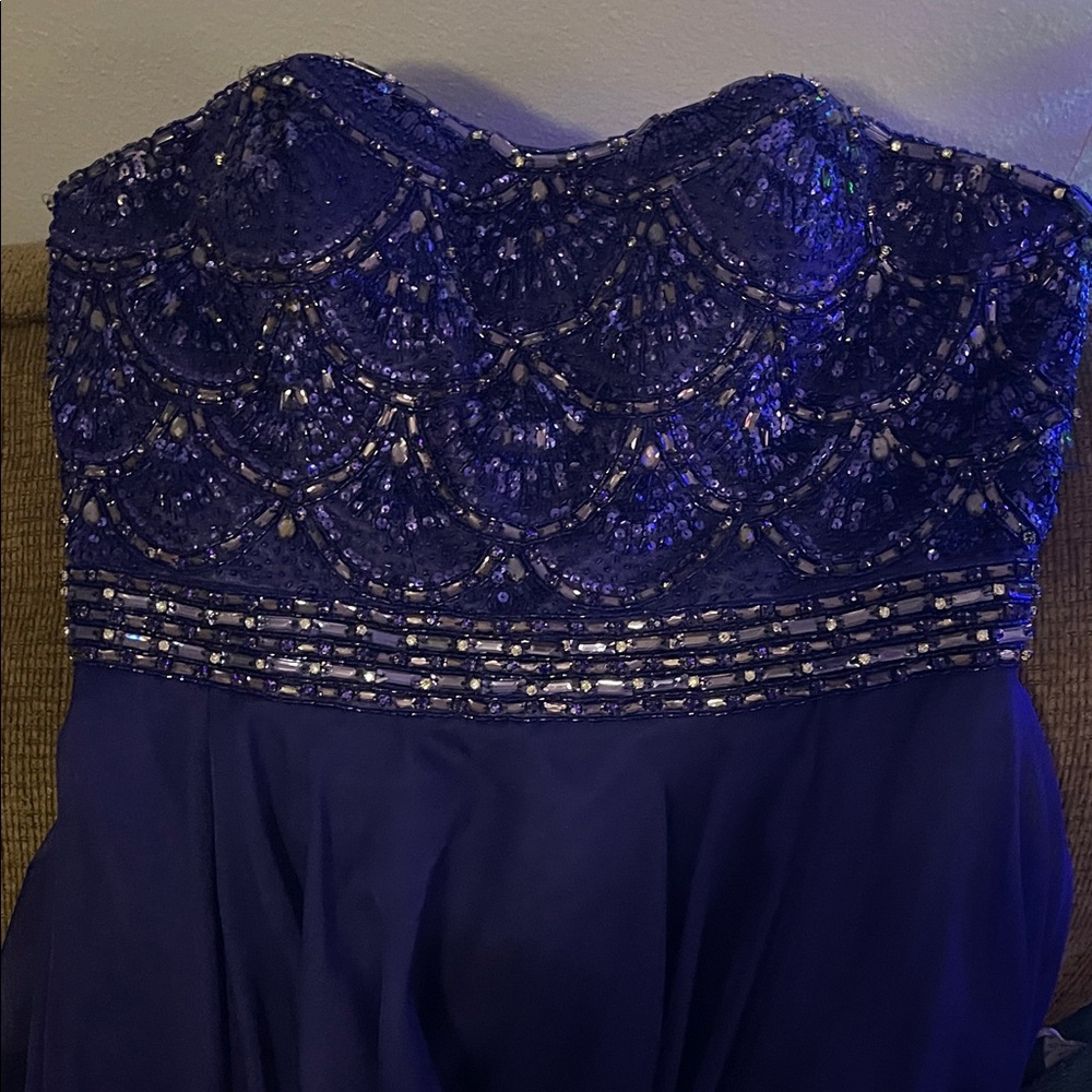 Dazzling Strapless Dress with Embellished Bodice